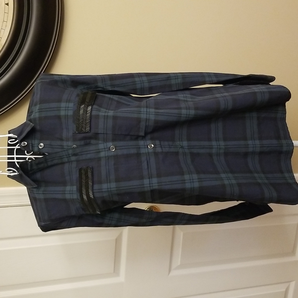 J. Crew plaid tunic top NWOT